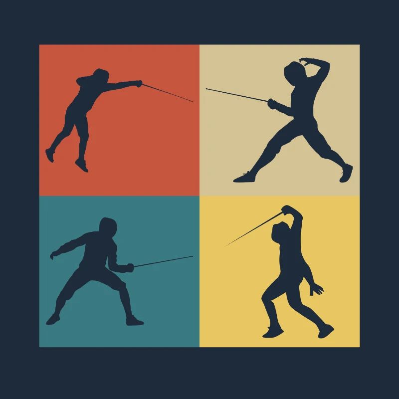 Retro Vintage Fencer