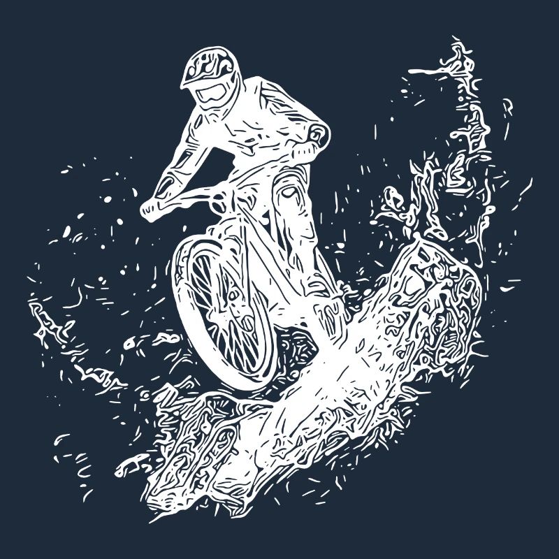 Regen Radfahrer Schlamm Wald Abfahrt