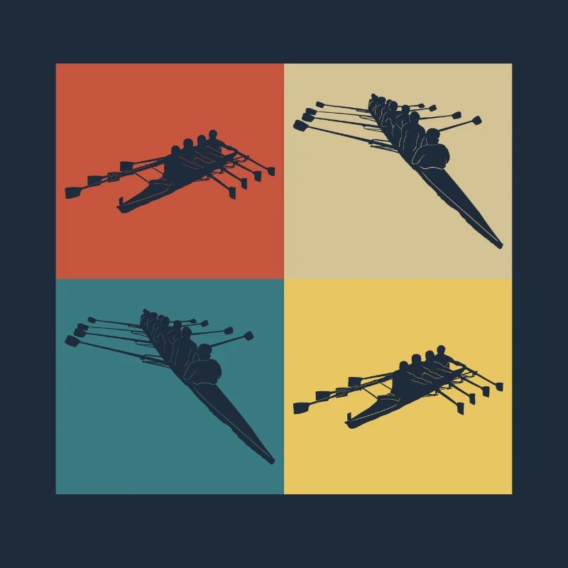 Retro Vintage Rowing