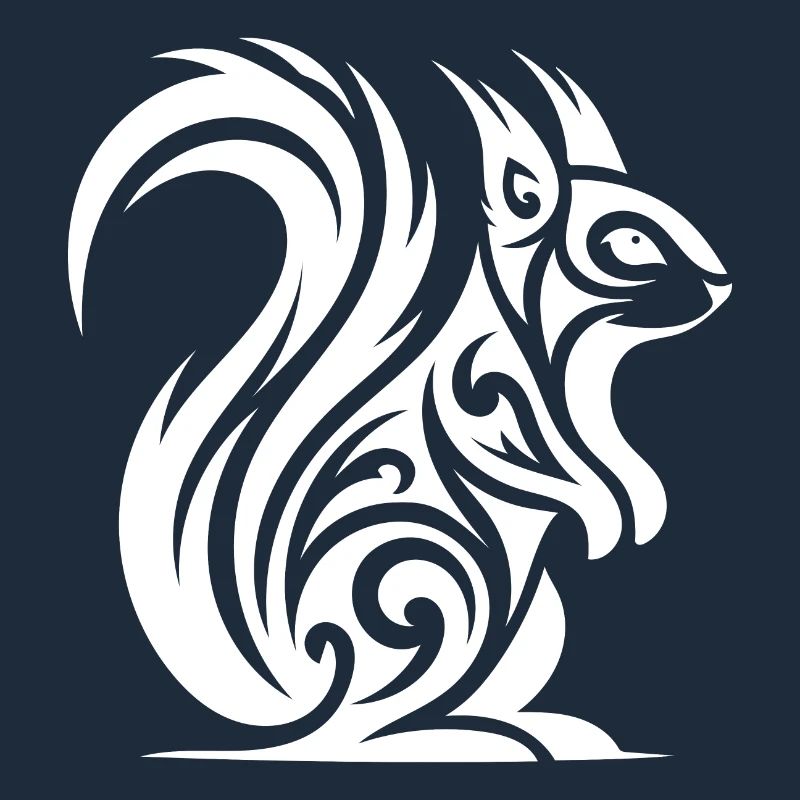 Niedliches Eichhörnchen in Tattoo Style