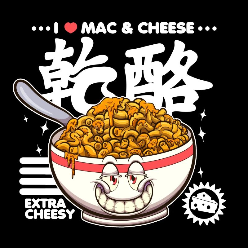 Ich liebe Mac & Cheese Cartoon