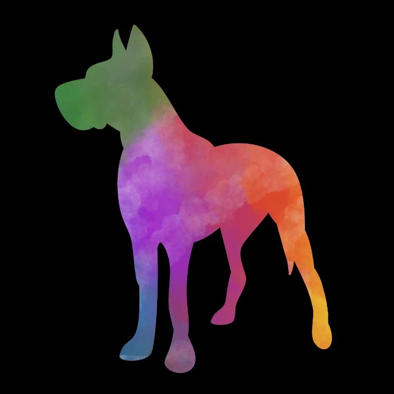 GREAT DANE COLORFUL RAINBOW