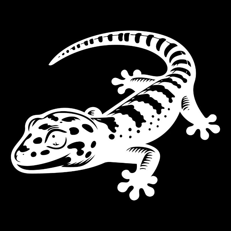 Niedlicher Gecko im Tattoo Style