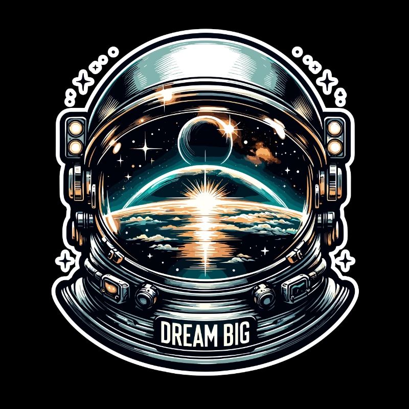 Dream Big - Astronaut Illustration