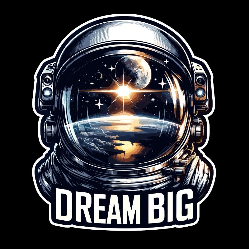 Dream Big - Astronaut Illustration