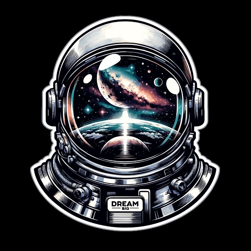 Rêver grand - Illustration d’astronaute