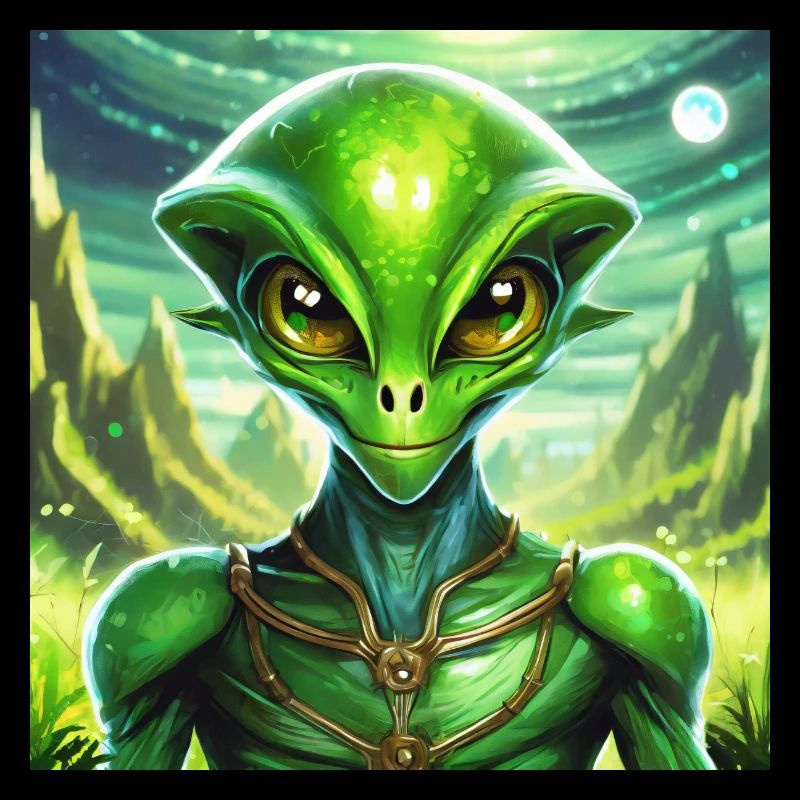 Firefly personnage extraterrestre vert lunaire