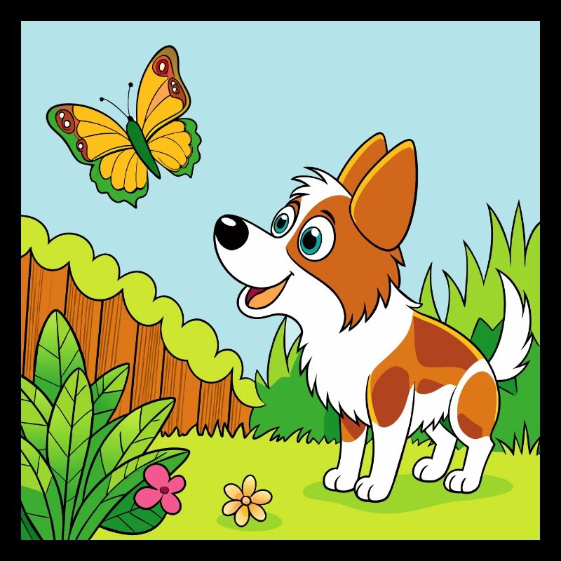 Neugieriger Papillon untersucht einen Schmetterling