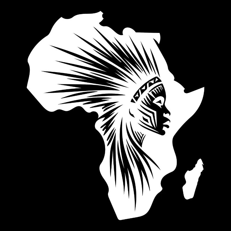 Starker Krieger Schmuck Afrika Krieger Silhouette