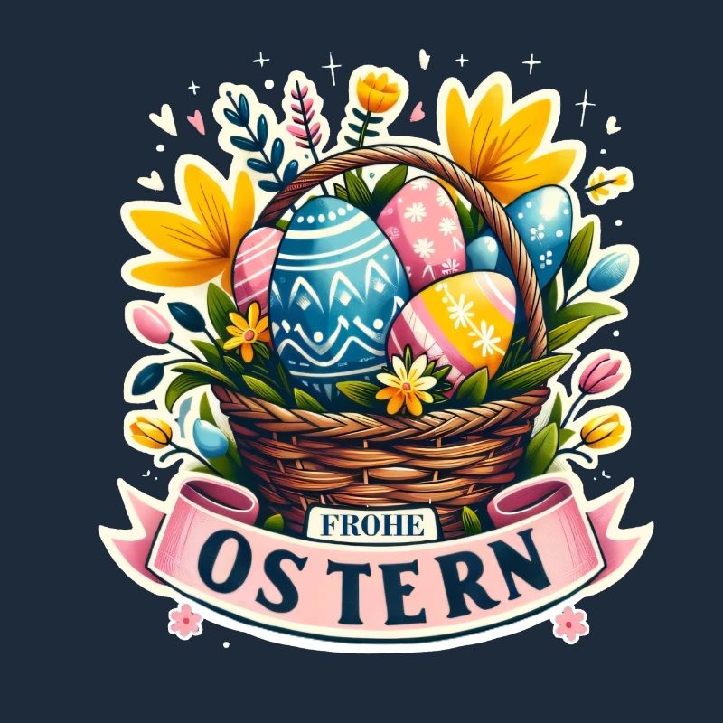 Panier de Pâques Joyeuses Pâques