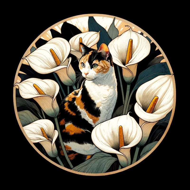 Calla Lily Calico Cat