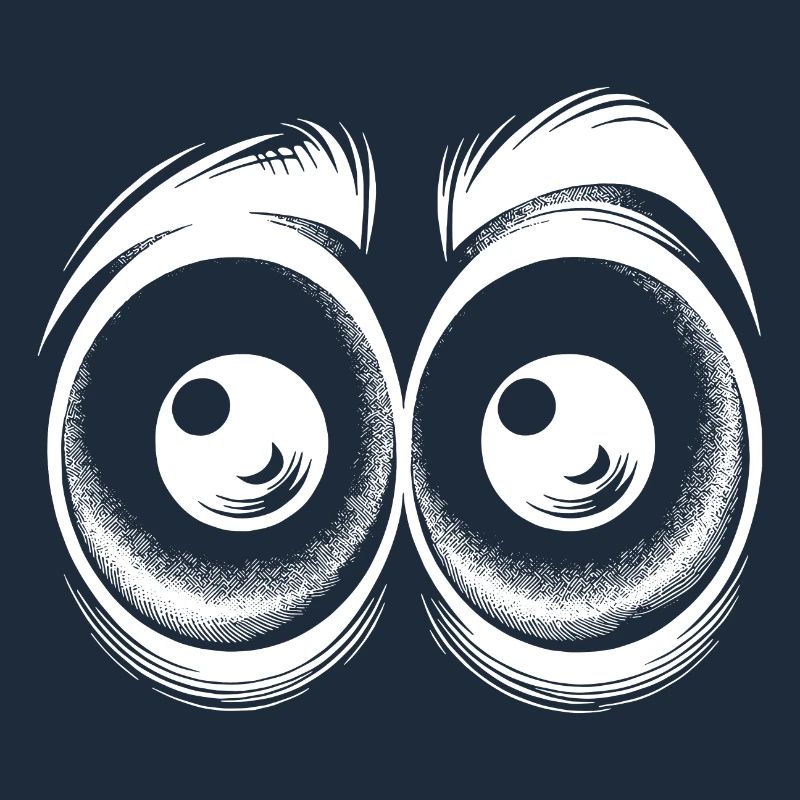 De drôles d’yeux avec un regard fixe