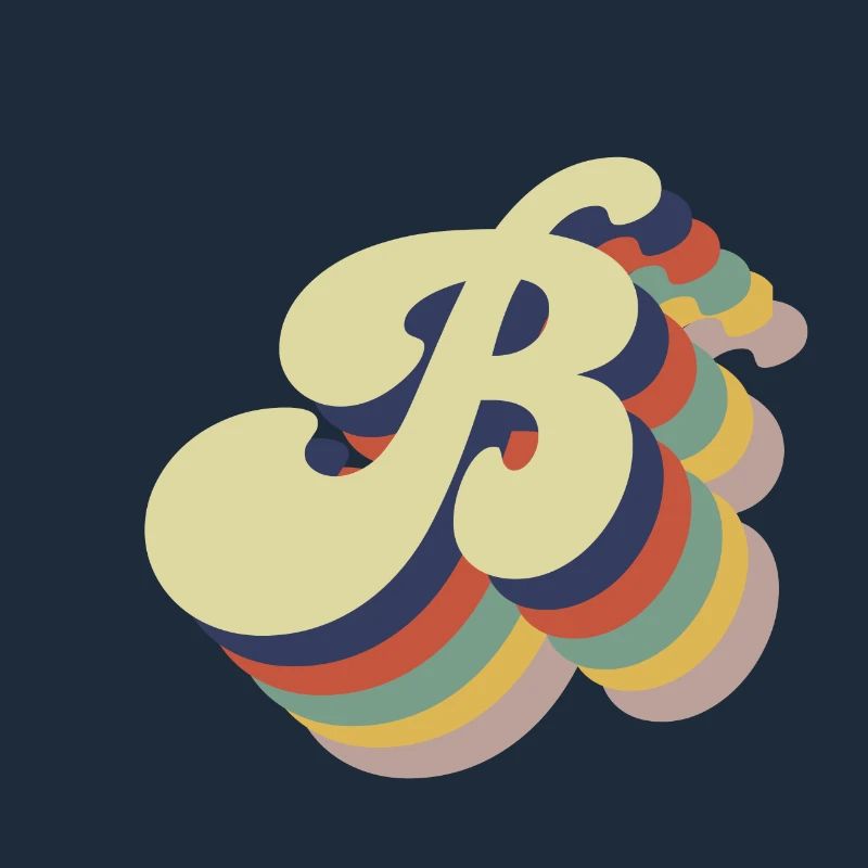Retro Buchstabe B