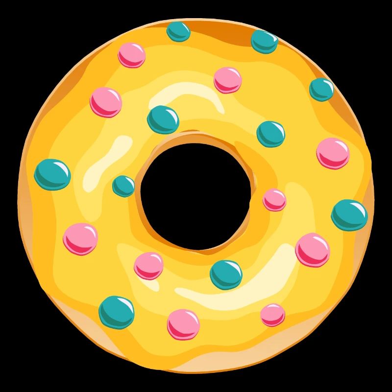 donut drawing dessert donuts cake pastry 1