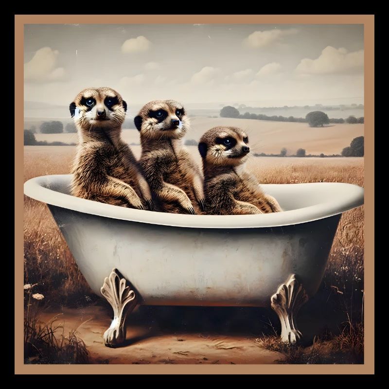 Erdmännchen in der Badewanne