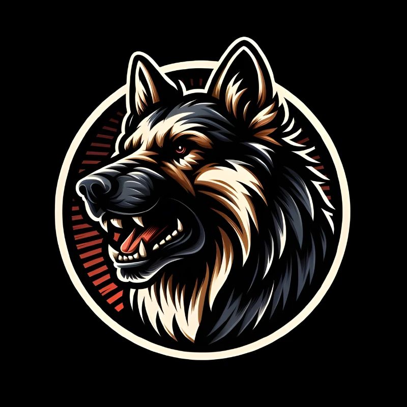 Deutscher Schäferhund cooles Logo