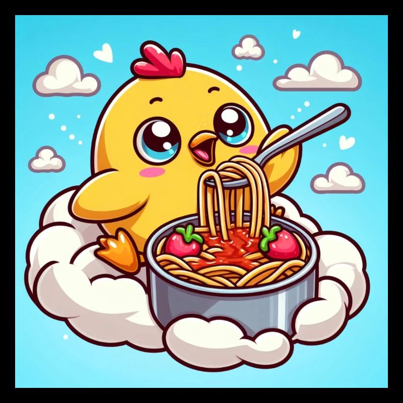 Sweet Küken im 7. Himmel mit einer Portion Pasta