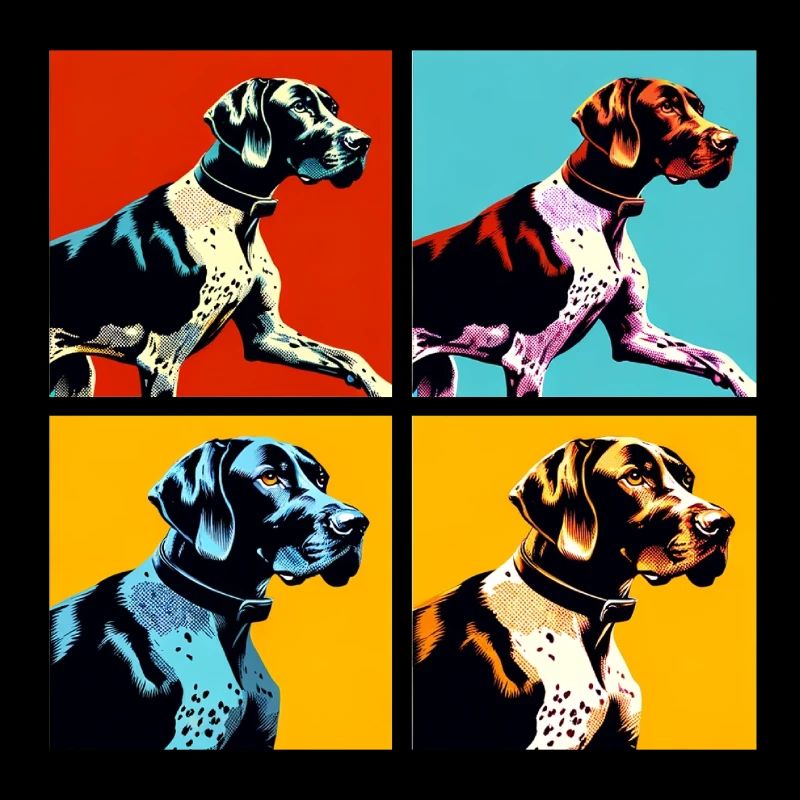 Pop German Shorthaired Pointer Dog Portrait