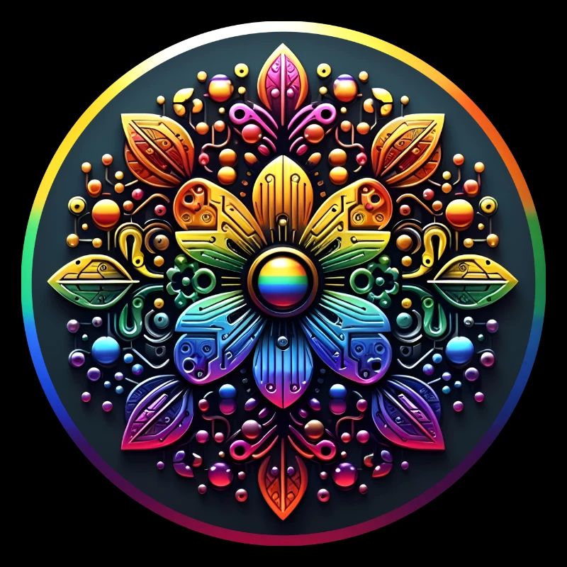 Mechanical Rainbow Flower 2