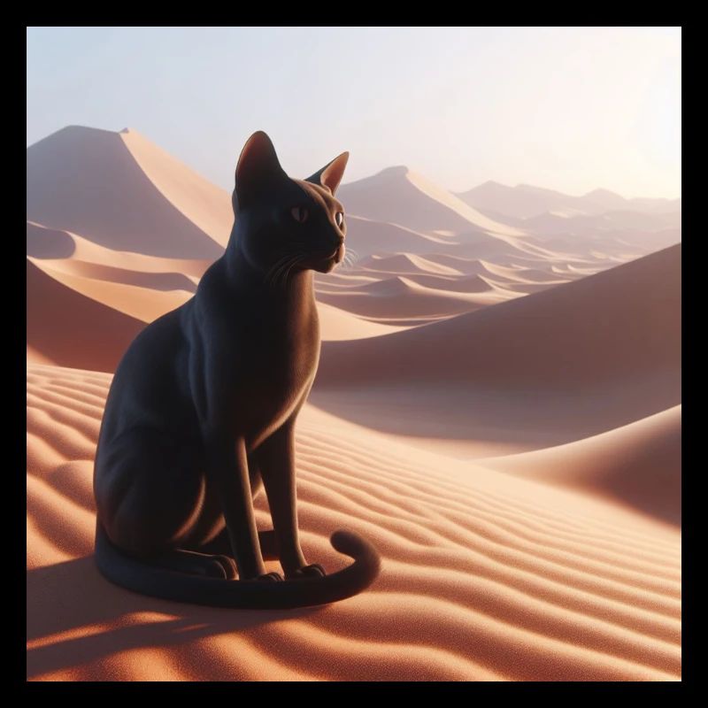 A true cat in a desert 1