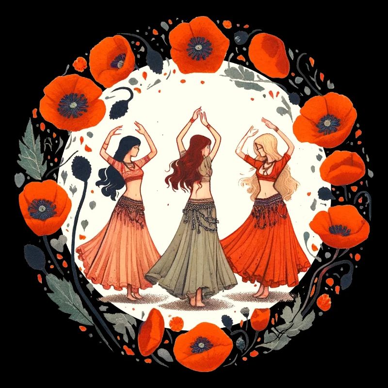 Danseuses du ventre coquelicot