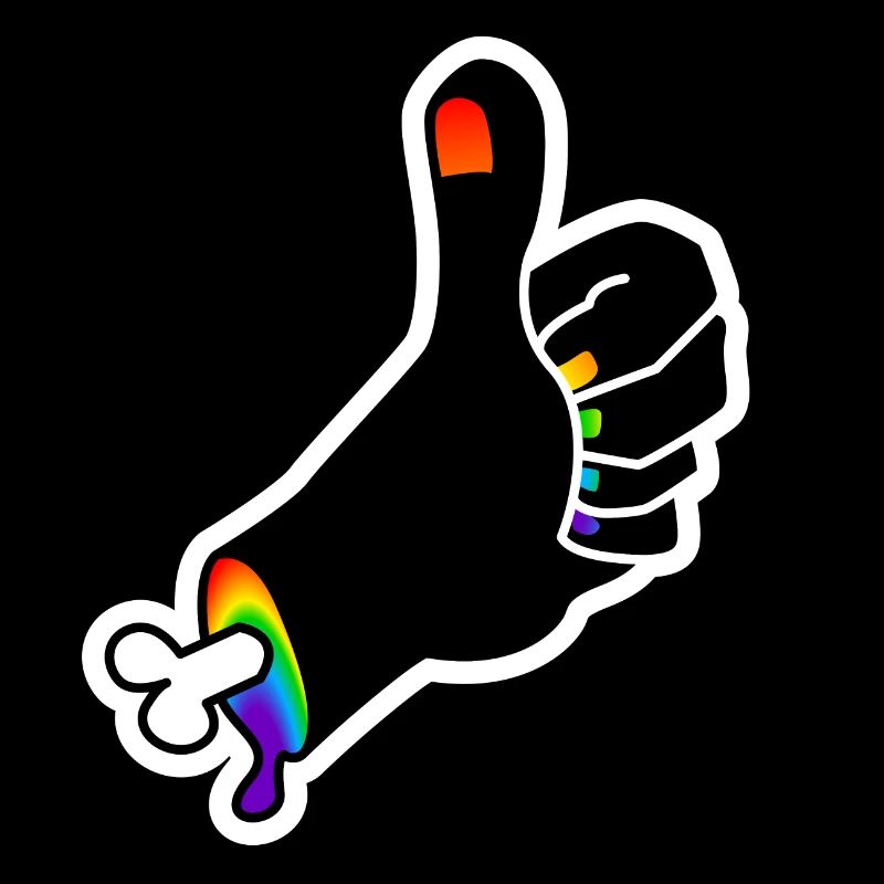 Pouce en l’air de la main d’os : Sticky Queer Pride