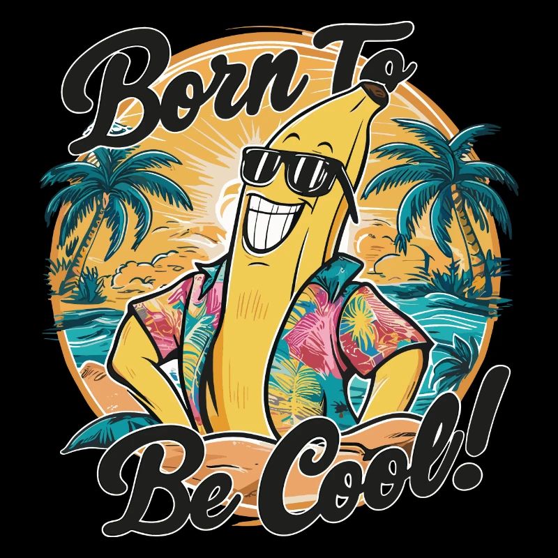 Drôle de banane avec un dicton pour les vacances