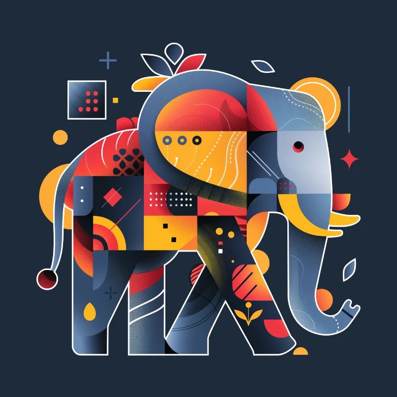Éléphant | Œuvres d’art abstraites