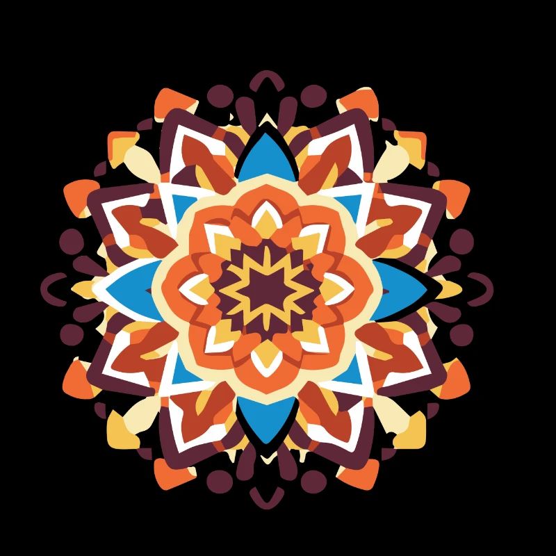 Mandala Pattern Colors Symmetrical