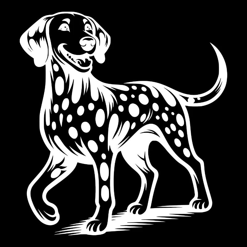 Vierbeiner Hunde Flecken Dalmatiner Porträt