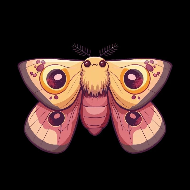 Adorable papillon de nuit kawaii pour vous