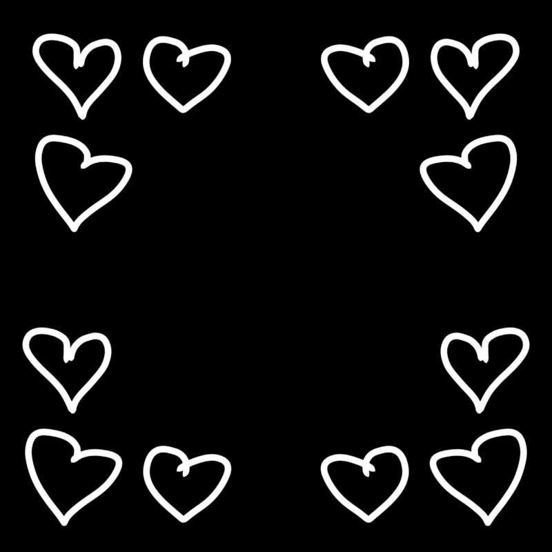 hearts pattern frame angular heart love