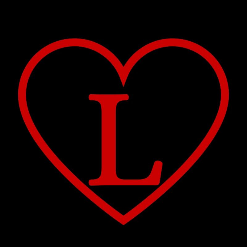 Buchstabe l rotes Herz