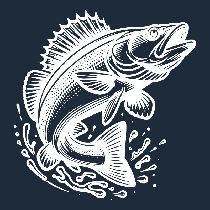 Springender Zander Fisch