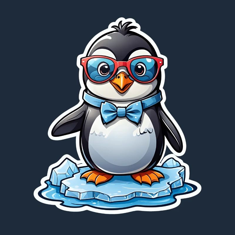 Pinguin mit Brille