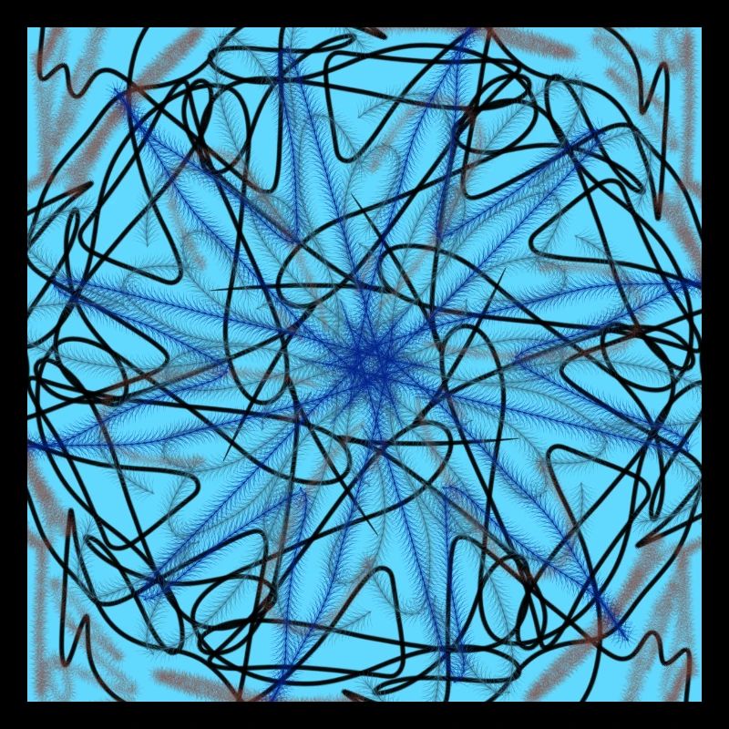 abstrakter blauer Stern