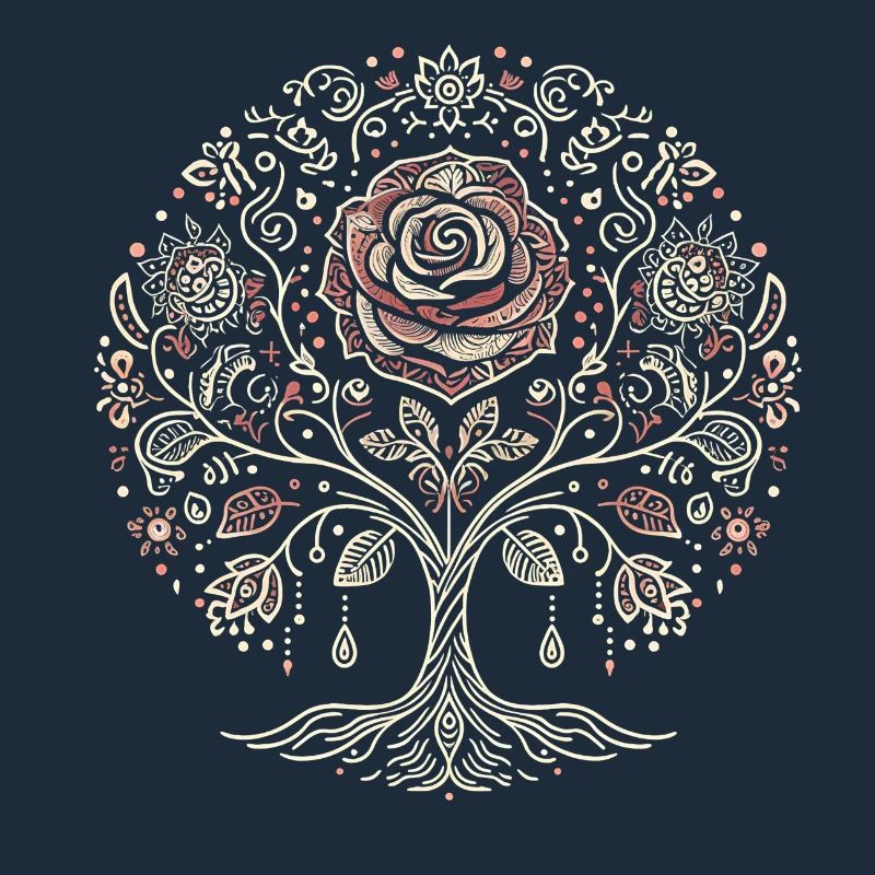 Lebensbaum-Rose Boho