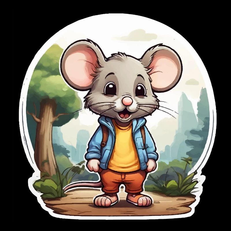Mouse Cute Kids Drawing Comic