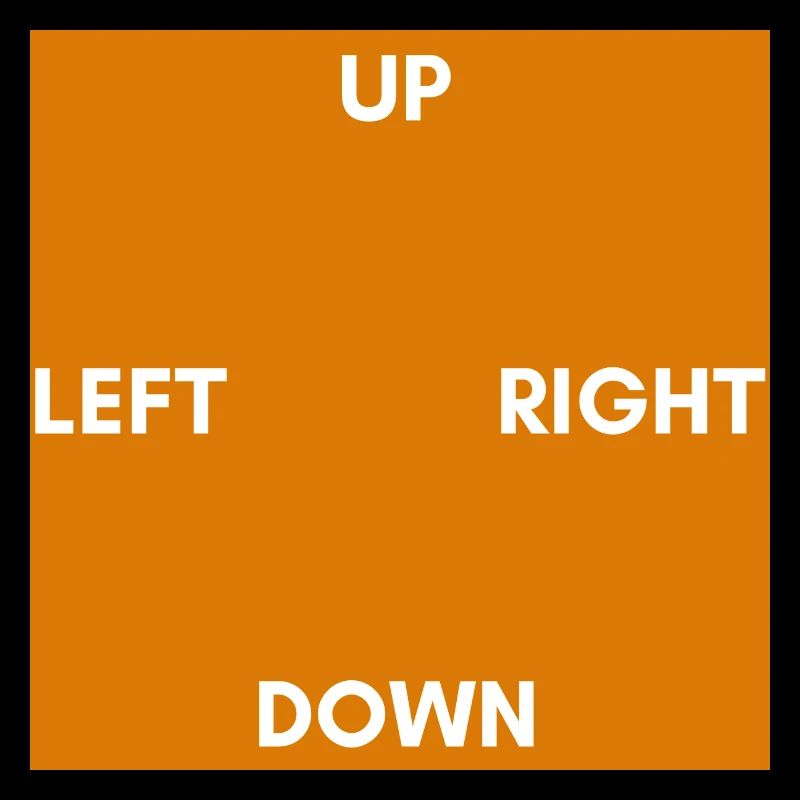 Up Left Down Right Orange