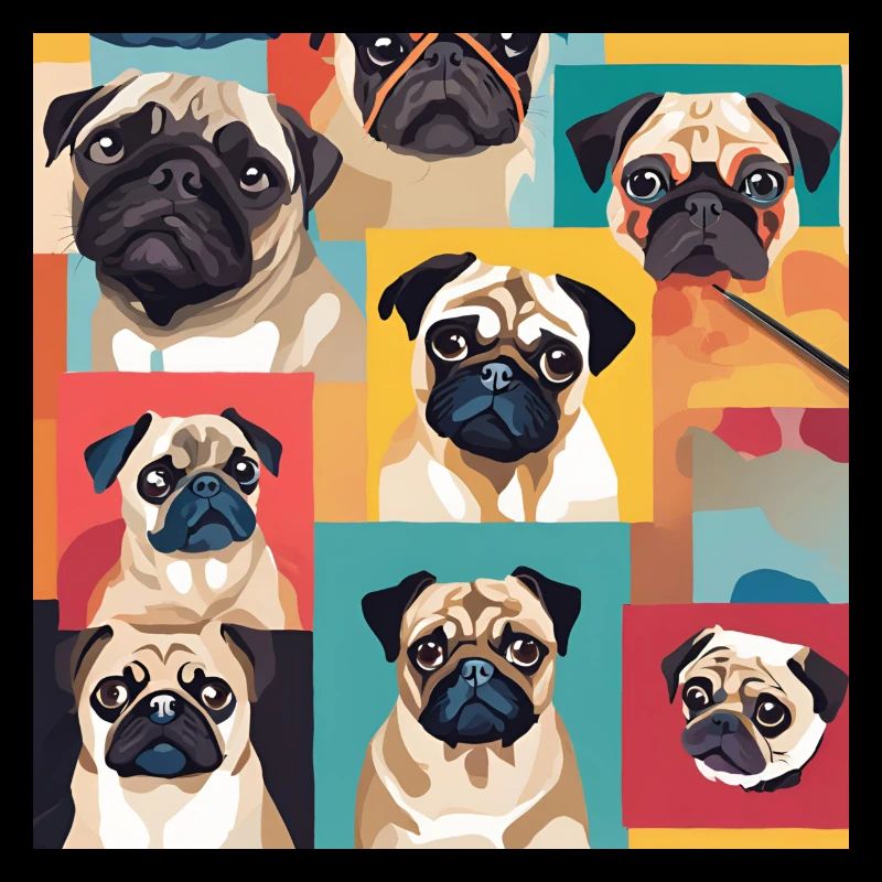 Mops Collage
