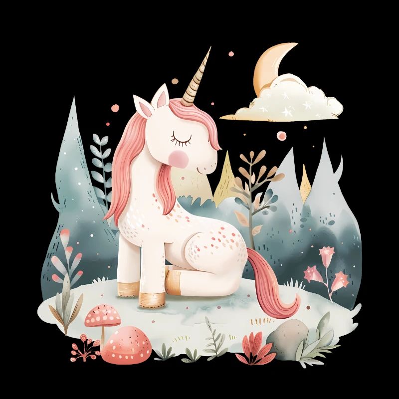 Une jolie licorne de conte de fées