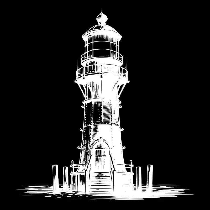 Wadden Sea lighthouse on the coast