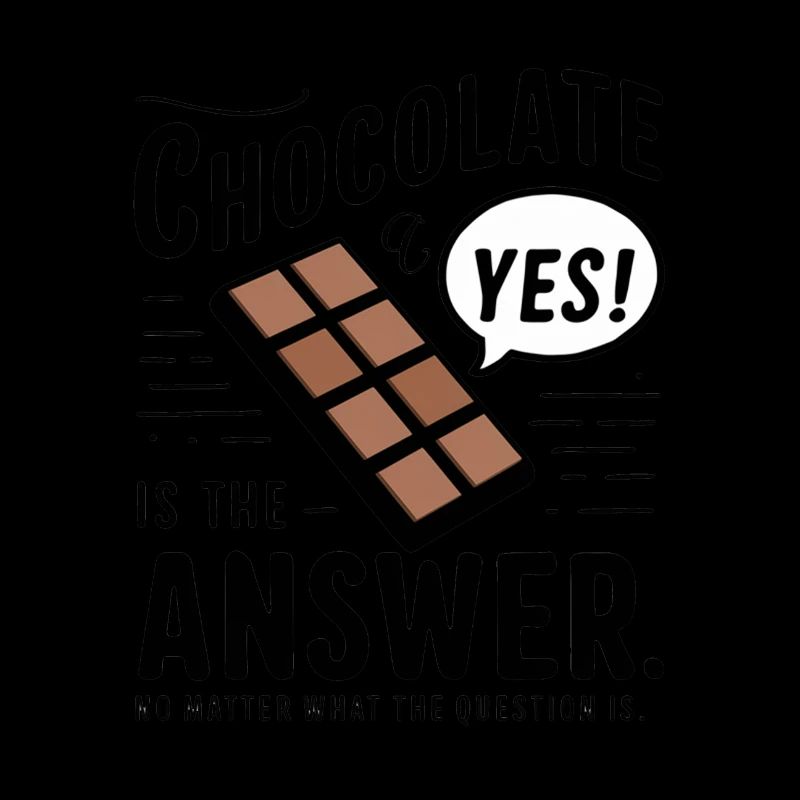 Le chocolat est la réponse. Peu importe la question