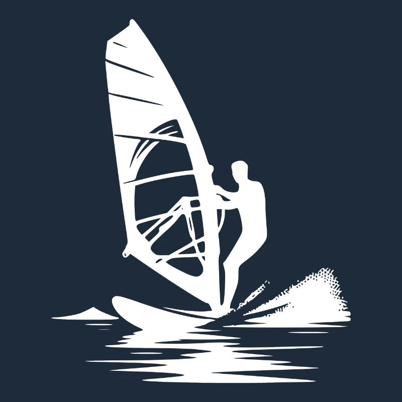 Surf technique with wind power, wind and sea breeze