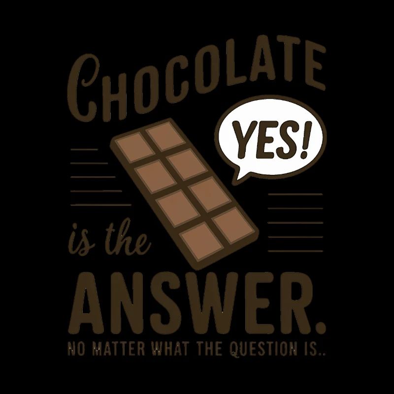 Le chocolat est la réponse. Peu importe la question