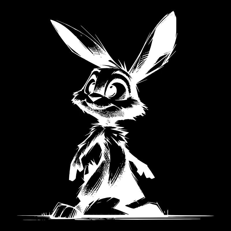 Lapin avec de grands yeux et de grandes oreilles