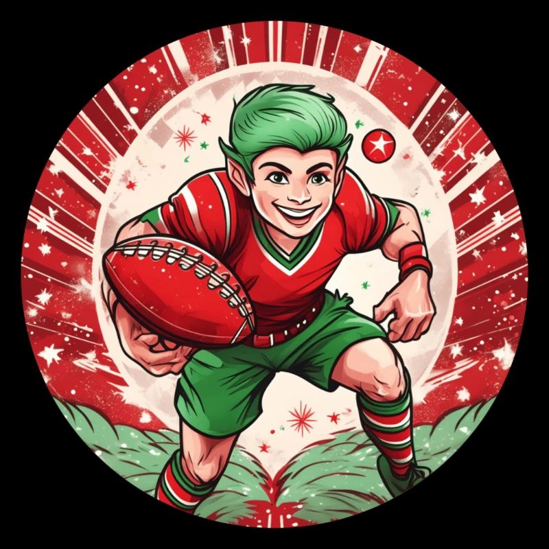 Elfe de Noël Rugby