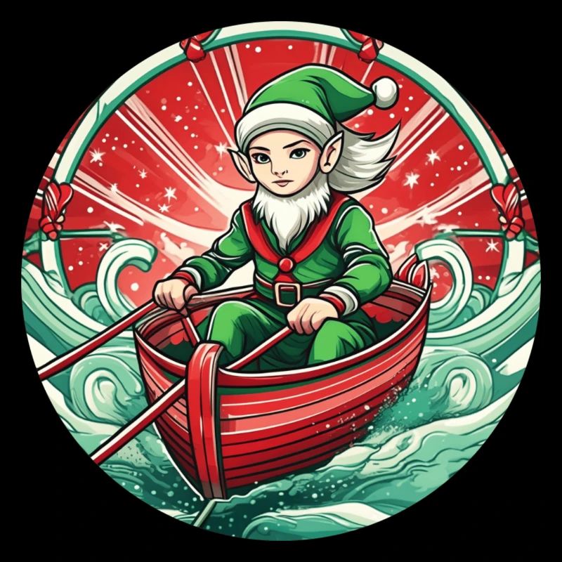 Weihnachtself-rudern