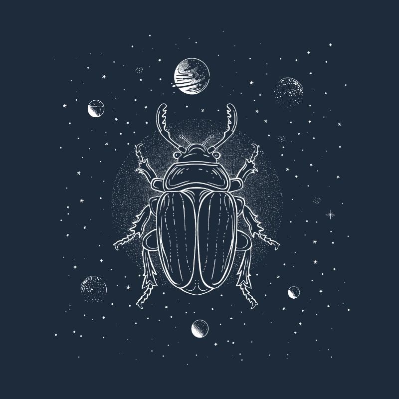 in Space - Minimalist Line Graphics