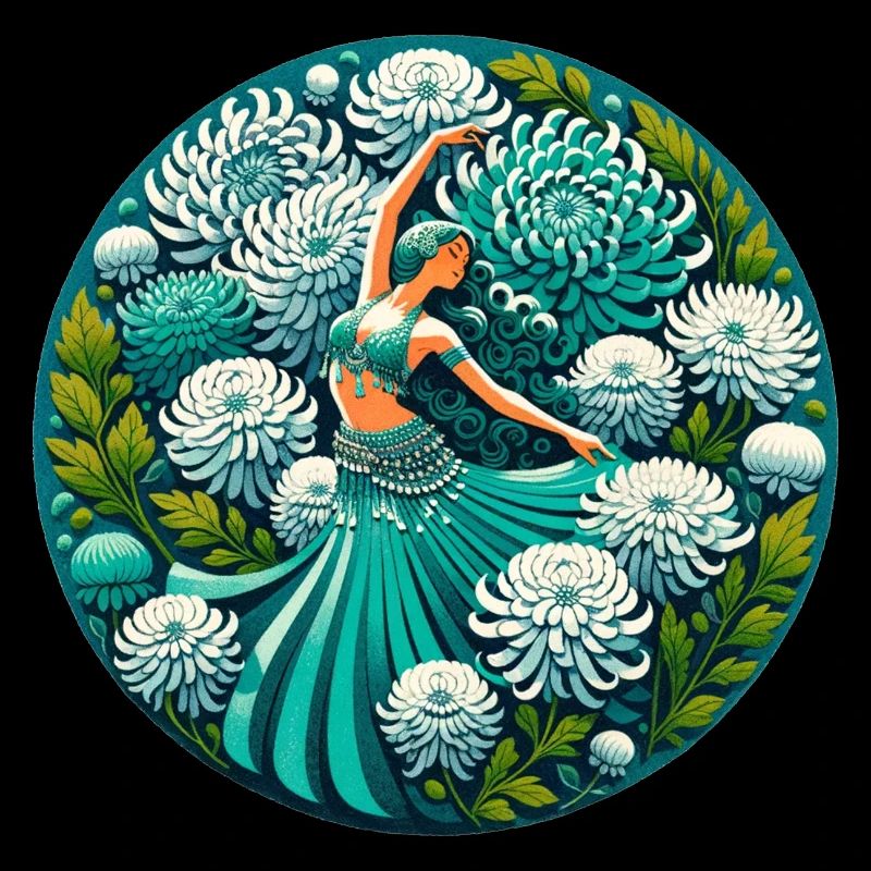 Danseuse orientale turquoise